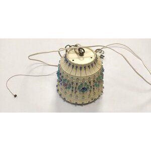 Vintage 1970s Retro Lawnware Hanging Electric Patio RV Swag Lamp Multicolor 🩵